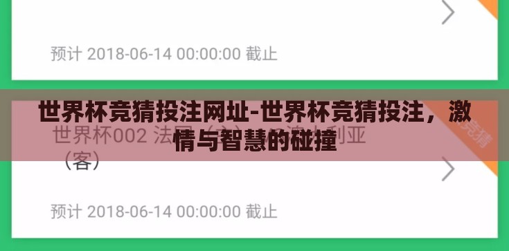 世界杯竞猜投注网址-世界杯竞猜投注,激情与智慧的碰撞 世界杯竞猜投注网址-世界杯竞猜投注,激情与智慧的碰撞