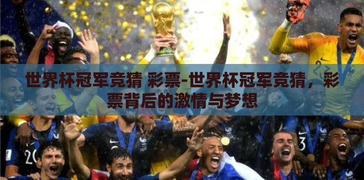 世界杯冠军竞猜 彩票-世界杯冠军竞猜，彩票背后的激情与梦想