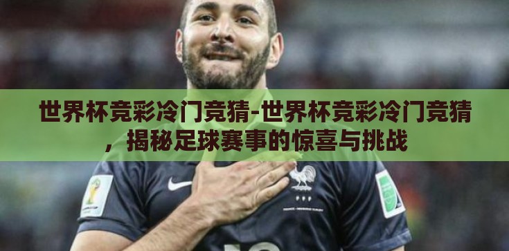 世界杯竞彩冷门竞猜-世界杯竞彩冷门竞猜，揭秘足球赛事的惊喜与挑战